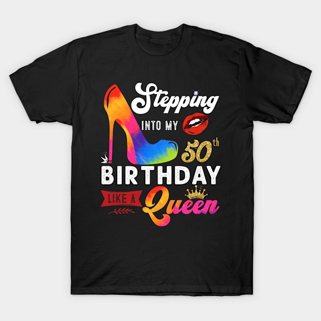 This Queen makes 50 look Fabulous 50th Birthday Queen T-Shirt by TeeBlade